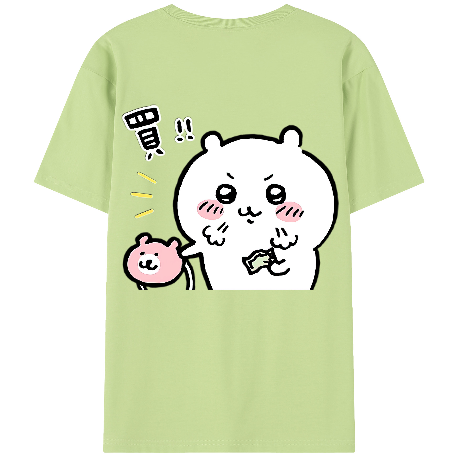 （画像用） ちいかわ ちいかわ Chii-kawa chiikawa 綿100％半袖Tシャツ（背面プリント）